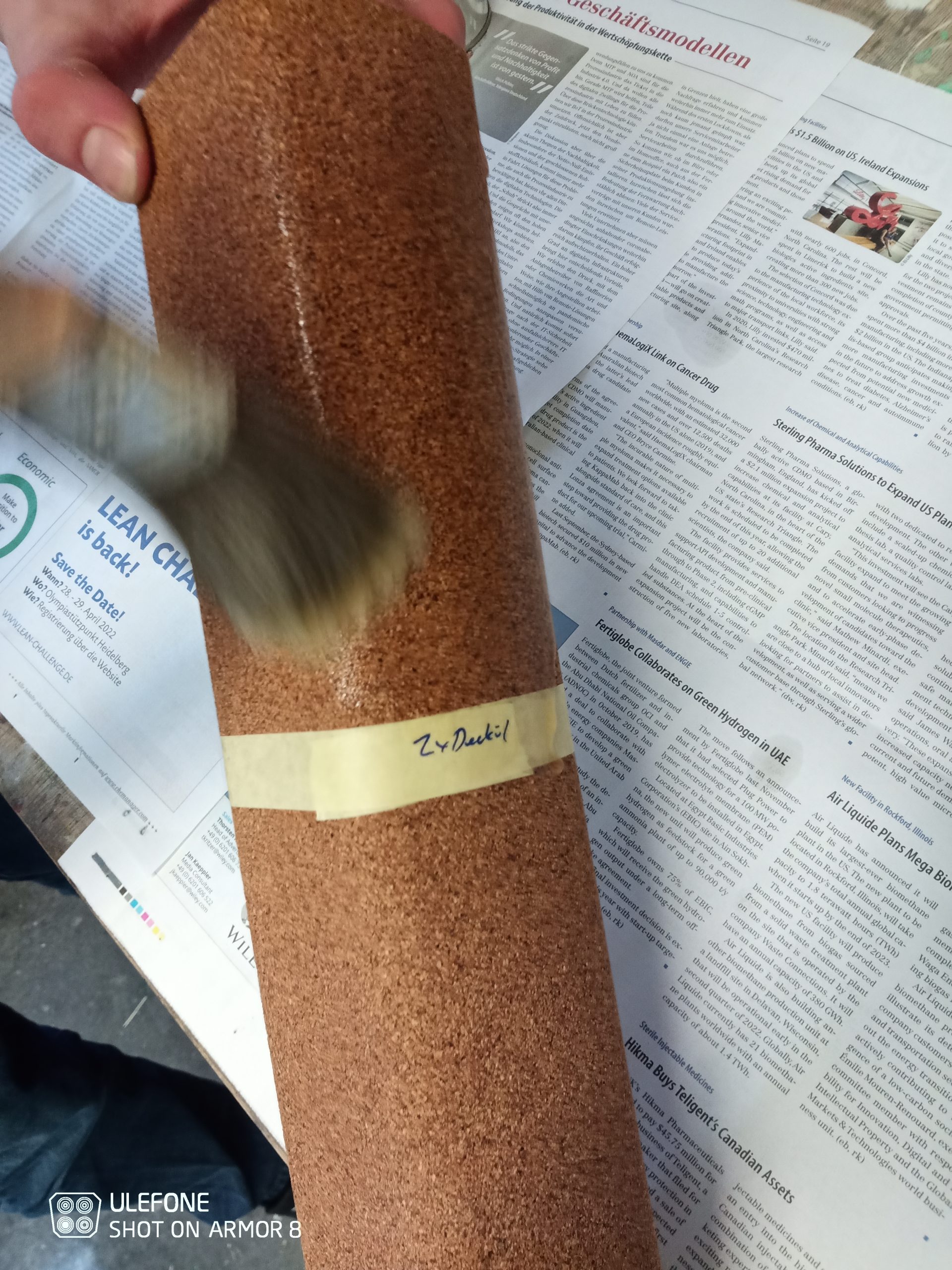 Gymnastik-Korkkeil mit Hartölbehandlung