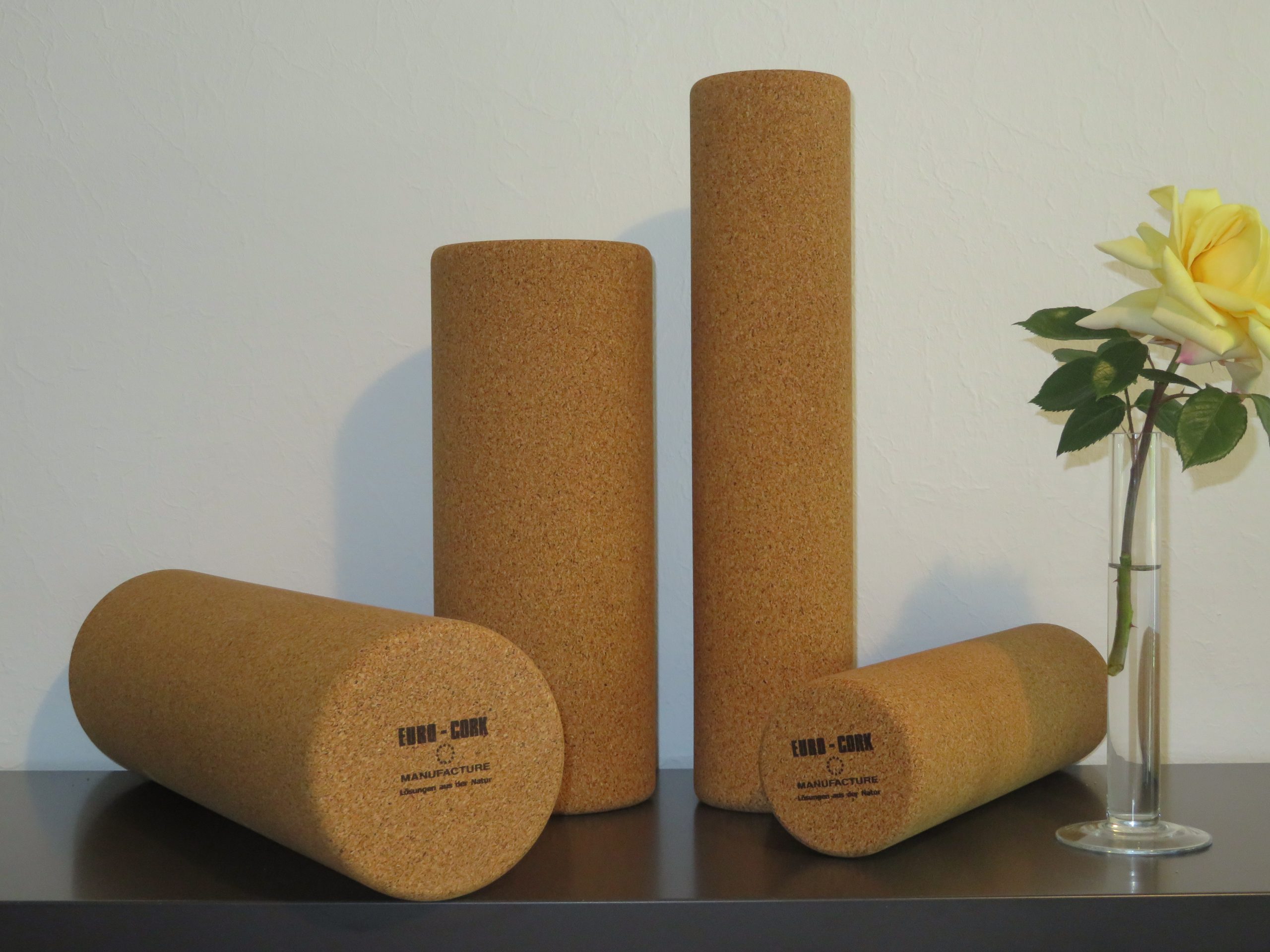Korkrollen für Yoga und Boards
