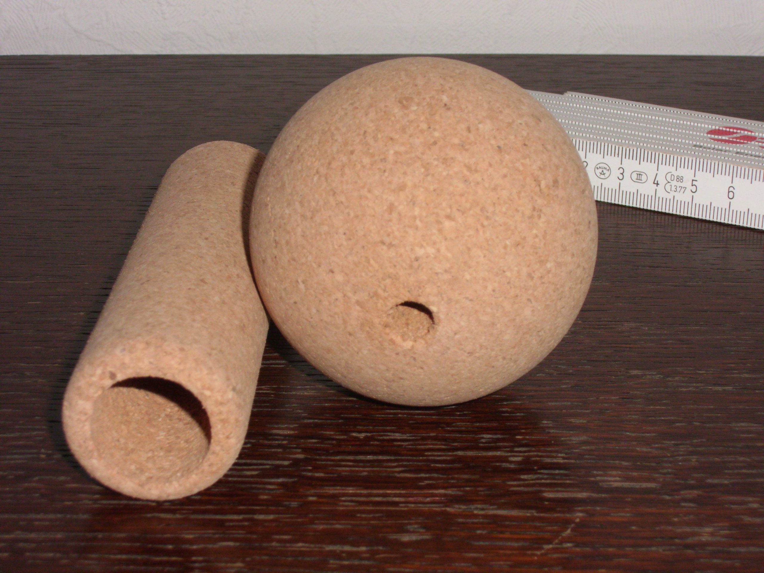 Kugel + Griff, gebohrt