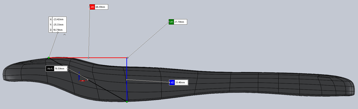 Zeichnung Sattel Seitenansicht